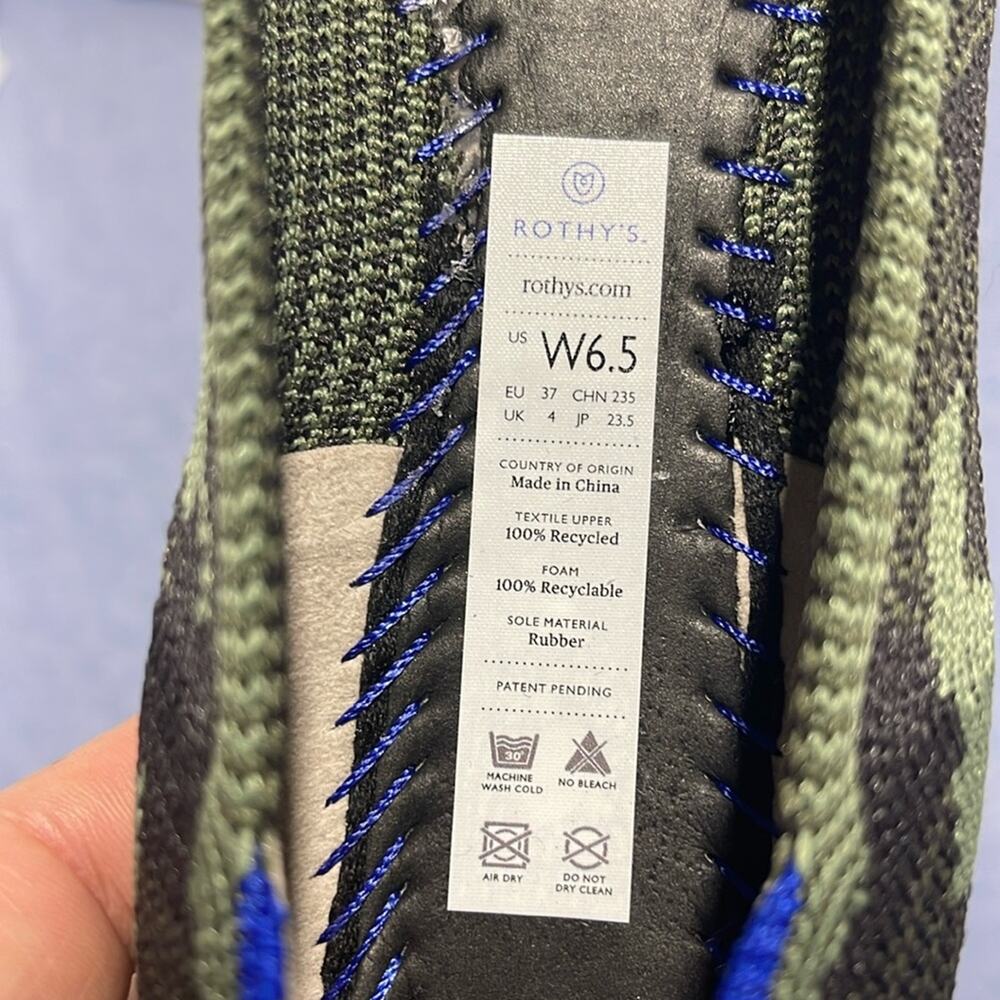 Rothys The Point Camuflaje Green Size 6.5 Woman’s… - image 4